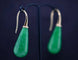 Boucles d'oreilles Boucles d’oreilles en jade avec crochets en or jaune 18 carats 58 Facettes