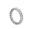 Bague 54 Alliance en or blanc 18 carats et diamants 3,330 ct 58 Facettes