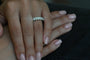 Bague 54 Alliance en or blanc 18 carats et diamants 3,330 ct 58 Facettes