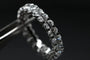 Bague 54 Alliance en or blanc 18 carats et diamants 3,330 ct 58 Facettes
