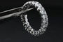 Bague 54 Alliance en or blanc 18 carats et diamants 3,330 ct 58 Facettes