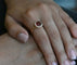 Bague 54 Bague en or rose 18 carats avec rhodolite et diamants 58 Facettes