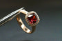 Bague 54 Bague en or rose 18 carats avec rhodolite et diamants 58 Facettes