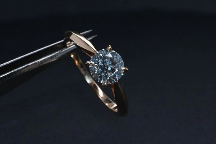 Bague 53 Solitaire - Bague en or rose 750 et diamant 1,20 ct 58 Facettes