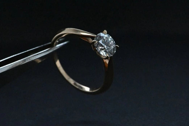 Bague 53 Solitaire - Bague en or rose 750 et diamant 1,20 ct 58 Facettes