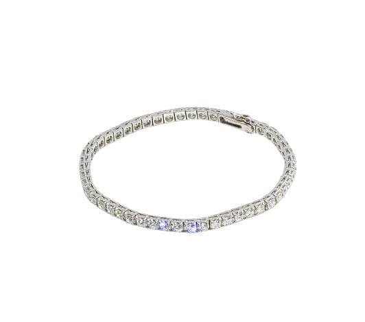 Bracelet Bracelet tennis en or blanc 18 carats et diamants 58 Facettes