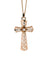 Pendentif Pendentif croix ajourée en or jaune 18 carats et perle 58 Facettes