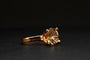 Bague 51 Bague - Citrine taille brillant en or jaune 18 carats 58 Facettes
