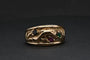 Bague 52 Bague en or jaune 750 sertie de rubis, saphir et émeraude 58 Facettes