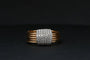 Bague 52 Bague en or rose 18 carats à diamants taille brillant 58 Facettes