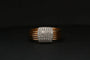 Bague 52 Bague en or rose 18 carats à diamants taille brillant 58 Facettes