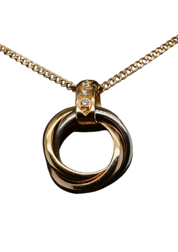 Pendentif Pendentif Trio d’Anneaux en or tricolore et diamants 58 Facettes