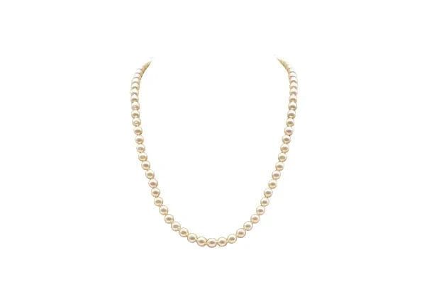 Collier Collier de perles de culture blanches avec fermoir en or 18 carats 58 Facettes