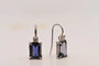 Boucles d'oreilles Boucles d'oreilles en or blanc 18 carats avec iolites et diamants 58 Facettes