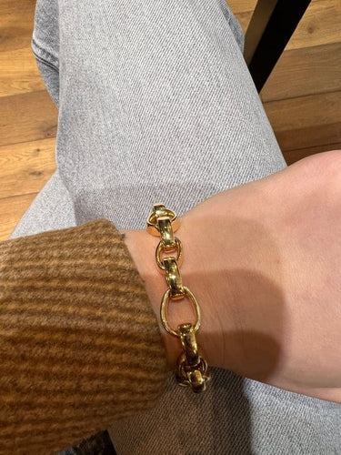 Bracelet Bracelet chaîne en or jaune 18 carats 58 Facettes