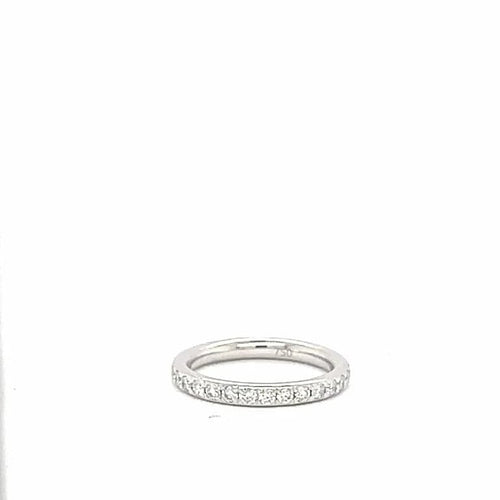 Bague 52 Bague demi-éternité en or blanc 18 carats et diamants 58 Facettes