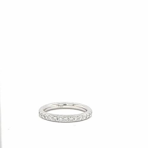 Bague 52 Bague demi-éternité en or blanc 18 carats et diamants 58 Facettes