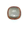 Bague 57.5 Bague vintage en or jaune 18 carats, quartz gris et rubis 58 Facettes 328182 /AX0T54Z