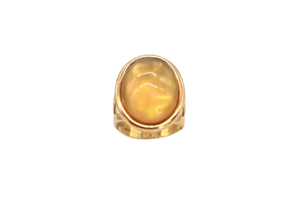 Bague 54 Bague en or jaune 18 carats avec citrine et quartz fumé 58 Facettes 328126/K0U8JH3