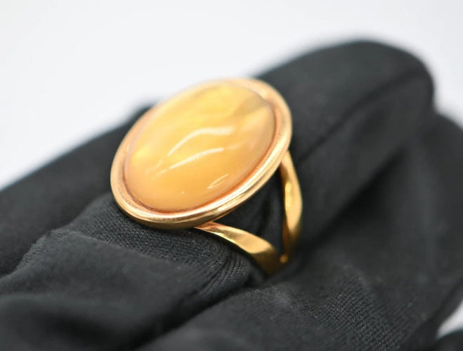 Bague 54 Bague en or jaune 18 carats avec citrine et quartz fumé 58 Facettes 328126/K0U8JH3