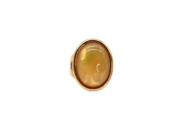 Bague 54 Bague en or jaune 18 carats avec citrine et quartz fumé 58 Facettes 328126/K0U8JH3