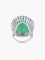 Bague 52 Bague émeraude et diamants en or blanc 18 carats 58 Facettes