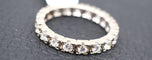 Bague 58 Alliance américaine - Bague en or blanc 750 et 19 diamants 58 Facettes