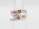 Bague 52 Bague toi et moi en or blanc 18k et perles 58 Facettes