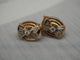 Boucles d'oreilles Boucles d’oreilles rétro en or jaune et blanc 18 carats diamants 58 Facettes