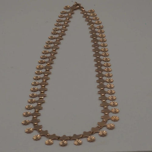 Collier Collier motif fleur en or jaune 750 58 Facettes