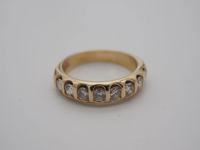 Bague 55 Bague demi-tour en or jaune 750 et diamants 58 Facettes