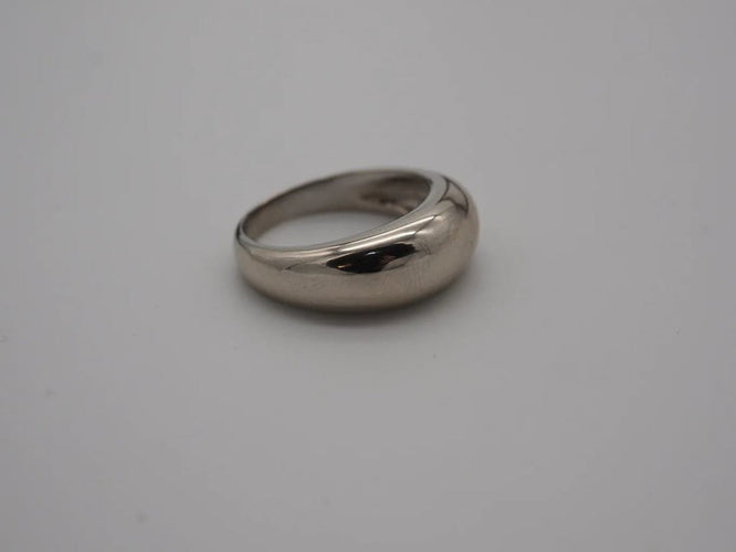 Bague 55.5 Bague jonc en or blanc 750, taille 55 58 Facettes