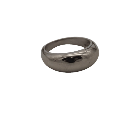 Bague 55.5 Bague jonc en or blanc 750, taille 55 58 Facettes