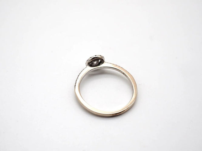 Bague 52 Bague en or blanc 750 sertie de diamants 58 Facettes