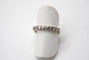 Bague 51 Alliance bicolore en or jaune et or blanc 750 avec diamants 58 Facettes