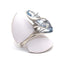Bague 56 Bague en or blanc 750 millièmes à l’aigue-marine 58 Facettes