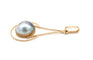 Pendentif Pendentif baroque en or jaune 750 et perle grise 58 Facettes