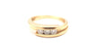 Bague 54 Bague en or jaune 750 et trois diamants 58 Facettes