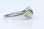 Bague 59 Bague diamants noirs 0,64 ct en or jaune et blanc 18K 58 Facettes BGDNCC1385-107