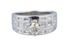 Bague 54 Bague diamants en or blanc 18 carats 58 Facettes