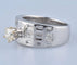 Bague 54 Bague diamants en or blanc 18 carats 58 Facettes