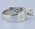 Bague 54 Bague diamants en or blanc 18 carats 58 Facettes