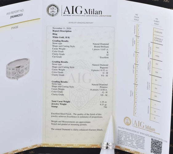 Bague 54 Bague diamants en or blanc 18 carats 58 Facettes