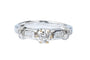 Bague 54 Bague diamant en or blanc 18 carats 58 Facettes 111.17357-12