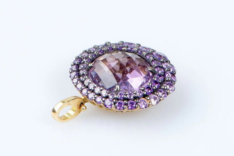 Pendentif Pendentif en or jaune 18 carats avec améthystes 58 Facettes 111.180847-59