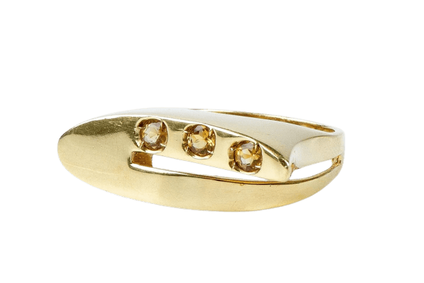 Bague 55 Bague citrine en or jaune 18 carats 58 Facettes 111.66245-53