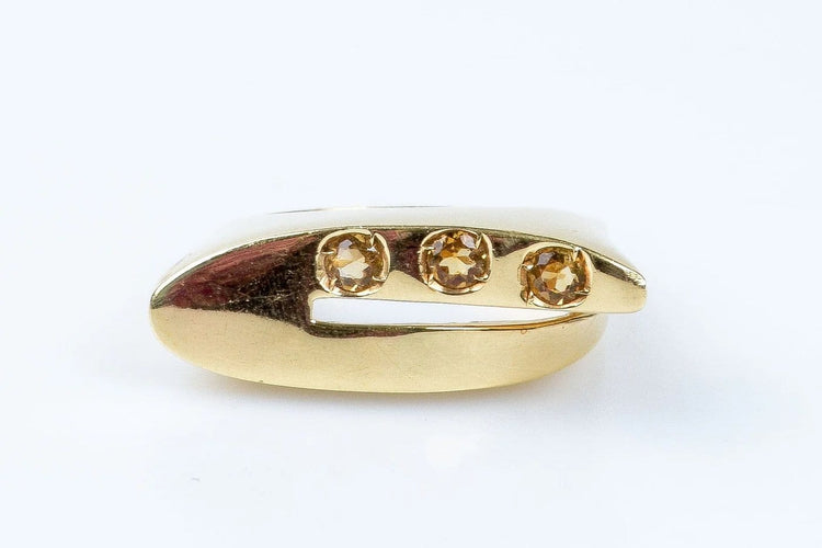 Bague 55 Bague citrine en or jaune 18 carats 58 Facettes 111.66245-53