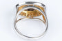 Bague 56 Bague en or 18 carats, quartz fumé et diamants 58 Facettes 111-184737-36