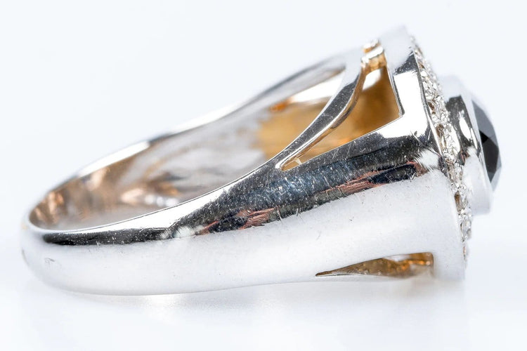 Bague 56 Bague en or 18 carats, quartz fumé et diamants 58 Facettes 111-184737-36