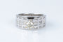 Bague 54 Bague solitaire en or blanc 18 carats avec diamants 0,45 ct 58 Facettes BG-14141-96